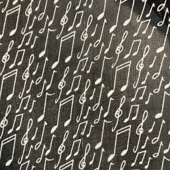 Cabi Black White Amazing with the Music Notes Sleeveless Top Small - Picture 8 of 8